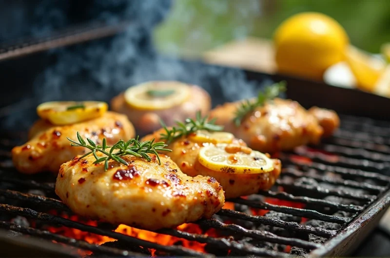 Grilled Lemon Herb Chicken Thighs