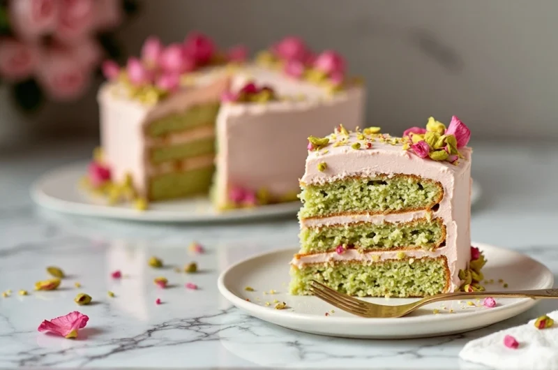 Pistachio Rose Cake