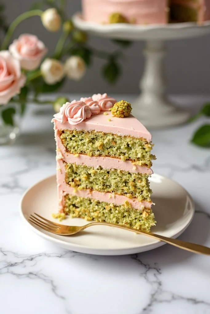 Pistachio Rose Cake