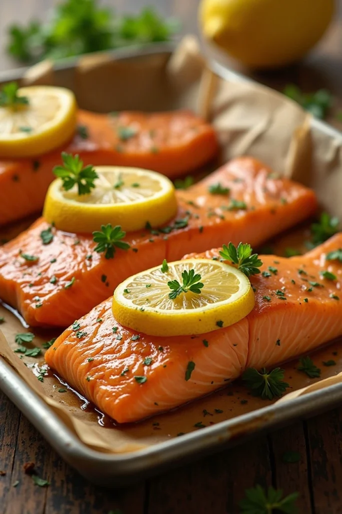 Baked Lemon Garlic Salmon