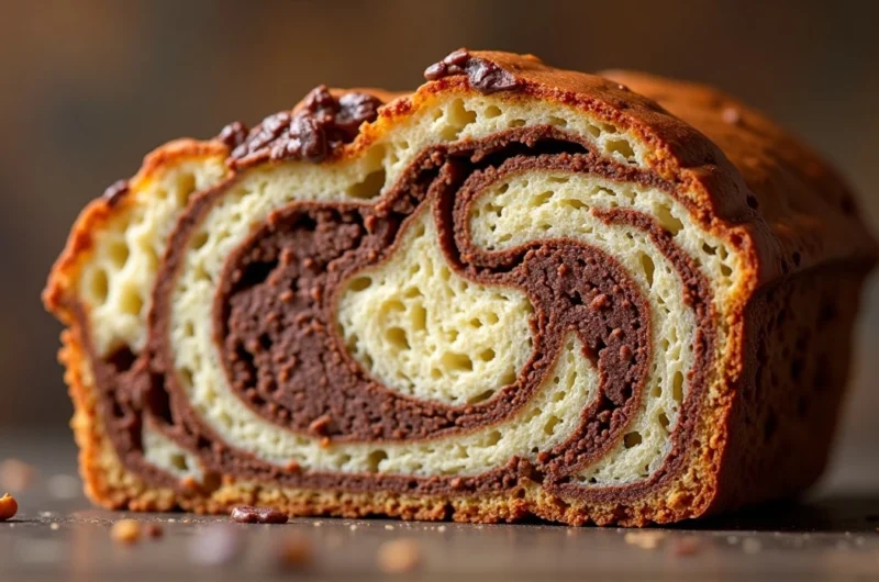 Loaf with a Chocolate Swirl