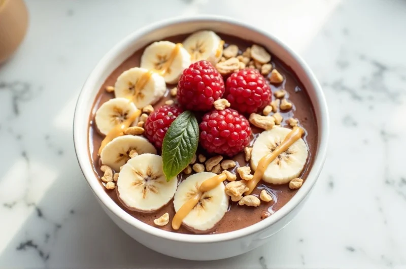 Chocolate Peanut Butter Smoothie Bowl