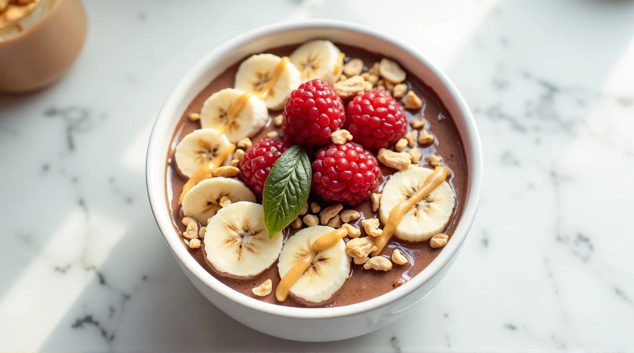 Chocolate Peanut Butter Smoothie Bowl