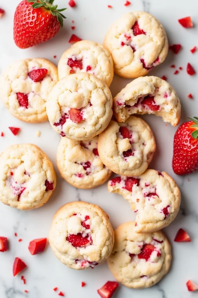strawberry cheesecake cookies