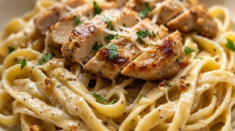 CREAMY GARLIC PARMESAN CHICKEN PASTA
